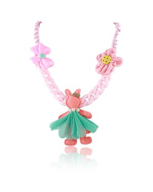 Tiny Closet Flower Necklace Rubber Band